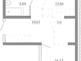 Продается 2-комнатная квартира ЖК Мега, дом 8, 60.75  м&sup2;, 6682500 рублей
