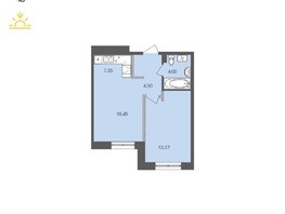 Продается 1-комнатная квартира ЖК Автограф, 39.79  м&sup2;, 7946451 рублей