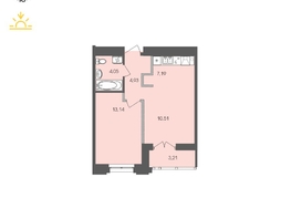 Продается 1-комнатная квартира ЖК Автограф, 43.16  м&sup2;, 8723659 рублей