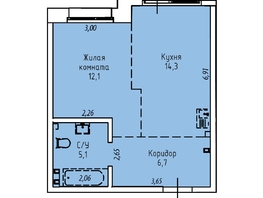 Продается 1-комнатная квартира ЖК Стрижи Сити, блок-секции 8,9, 39.2  м&sup2;, 11350000 рублей