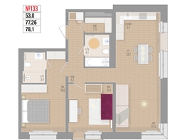 Продается 4-комнатная квартира ЖК Квартал Стрижи, 3 очередь, дом 1, 78.1  м&sup2;, 15500000 рублей