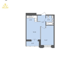 Продается 1-комнатная квартира ЖК Автограф, 43.02  м&sup2;, 8720095 рублей