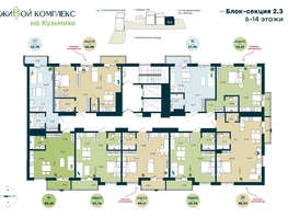 Продается 1-комнатная квартира  ЖиВой комплекс на Кузьмихе, 43.98  м&sup2;, 7050000 рублей