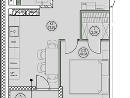 Продается 1-комнатная квартира ЖК Аквамарин, дом 2, 41.24  м&sup2;, 8784120 рублей