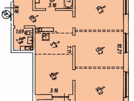 Продается 4-комнатная квартира ЖК Квартал Стрижи, 2 очередь, 79.3  м&sup2;, 15701400 рублей