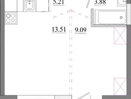Продается 1-комнатная квартира ЖК Первый Ленинский квартал, Дом 6, 35.59  м&sup2;, 5018190 рублей
