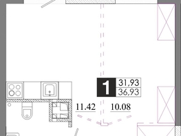 Продается 1-комнатная квартира ЖК Первый Ленинский квартал, Дом 6, 36.93  м&sup2;, 5207130 рублей