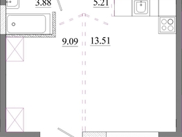 Продается 1-комнатная квартира ЖК Первый Ленинский квартал, Дом 6, 35.59  м&sup2;, 5018190 рублей