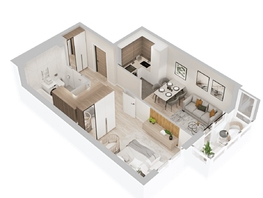 Продается 1-комнатная квартира  ЖиВой комплекс на Кузьмихе, 49.13  м&sup2;, 9500000 рублей
