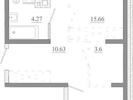 Продается 2-комнатная квартира ЖК Мега, дом 7, 64.08  м&sup2;, 7369200 рублей