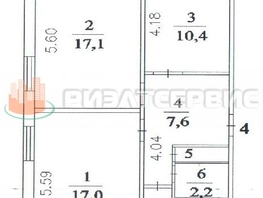 3-комнатная квартира, 60.9 м², 2/5 этаж
