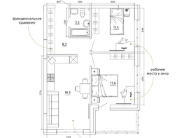 Продается 3-комнатная квартира Институтская ул, 62.7  м², 7950000 рублей