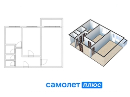 Продается 2-комнатная квартира Ленина пр-кт, 43.6  м², 4150000 рублей