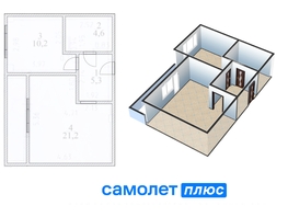 Продается 2-комнатная квартира Шахтеров пр-кт, 41.3  м², 6890000 рублей