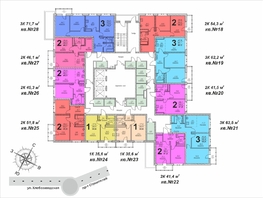 Продается 3-комнатная квартира ЖК Планета, корпус 1, 63.5  м², 8900000 рублей