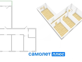 Продается 3-комнатная квартира Ленинградский пр-кт, 66.7  м², 6636000 рублей