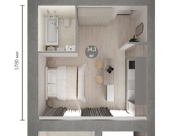 Продается Студия Строителей б-р, 34.3 м², 4300000 рублей