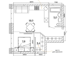 Продается 2-комнатная квартира ЖК Уютный квартал, дом 1, 39.6 м², 5000000 рублей