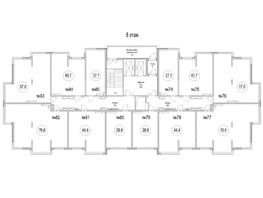 Продается 1-комнатная квартира ЖК Сити-парк, дом 9, 44.4  м², 5638800 рублей