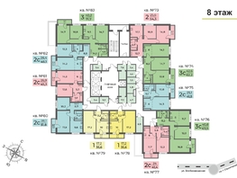 Продается 2-комнатная квартира ЖК Планета, корпус 2, 54.3  м², 8068366 рублей