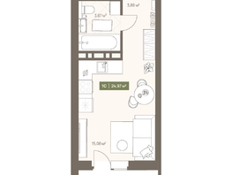Продается Студия ЖК НОВА на Московском, 24.97  м&sup2;, 5083892 рублей
