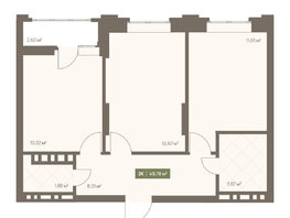 Продается 2-комнатная квартира ЖК НОВА на Московском, 49.78  м&sup2;, 8811060 рублей
