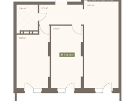 Продается 2-комнатная квартира ЖК НОВА на Московском, 62.35  м&sup2;, 10849020 рублей