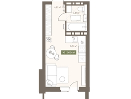 Продается Студия ЖК НОВА на Московском, 26.24  м&sup2;, 5791168 рублей