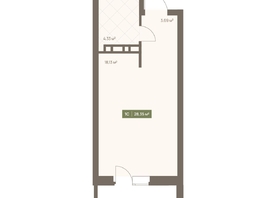 Продается Студия ЖК НОВА на Московском, 28.35  м&sup2;, 5027760 рублей