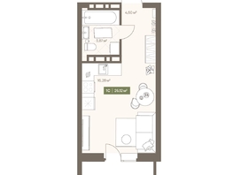 Продается Студия ЖК НОВА на Московском, 26.12  м², 4825122 рублей