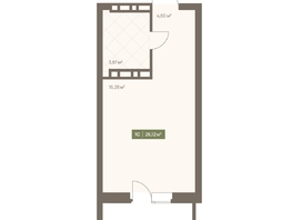 Продается Студия ЖК НОВА на Московском, 26.12  м&sup2;, 5216164 рублей
