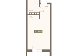 Продается Студия ЖК НОВА на Московском, 28.35  м&sup2;, 5499900 рублей