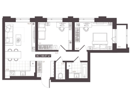 Продается 3-комнатная квартира  Жилой квартал «Моне», 68.67  м², 10424106 рублей