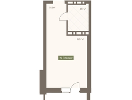 Продается Студия ЖК НОВА на Московском, 26.24  м&sup2;, 4988224 рублей