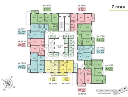 Продается 3-комнатная квартира ЖК Планета, корпус 2, 71.7  м&sup2;, 9986000 рублей