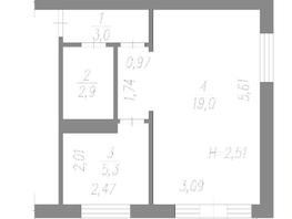 Продается 1-комнатная квартира Кузнецкая ул, 30.3  м&sup2;, 3200000 рублей