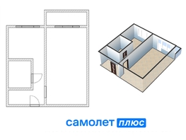 Продается 1-комнатная квартира Веры Волошиной ул, 33.6  м&sup2;, 3650000 рублей