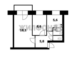 Продается 2-комнатная квартира Зыряновская ул, 41 м², 4200000 рублей