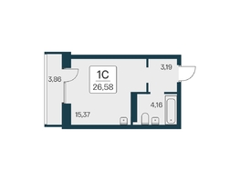 Продается Студия ЖК Квартал на Игарской, дом 2 мон, 26.58 м², 4700000 рублей