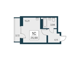 Продается Студия ЖК Квартал на Игарской, дом 2 мон, 26.98 м², 5270000 рублей