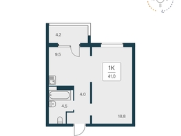 Продается 1-комнатная квартира ЖК Квартал на Игарской, дом 1, 40.6 м², 5600000 рублей