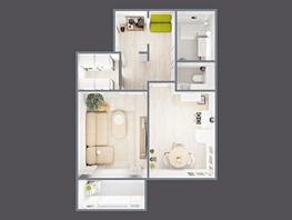 Продается 1-комнатная квартира ЖК Самоцветы, Бирюза дом 2, 45.1 м², 5590000 рублей