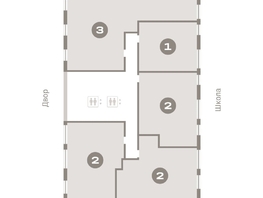 Продается 2-комнатная квартира ЖК Европейский берег, дом 45, 77.22 м², 12440000 рублей