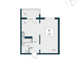 Продается 1-комнатная квартира ЖК Квартал на Игарской, дом 1, 40.1 м², 5400000 рублей