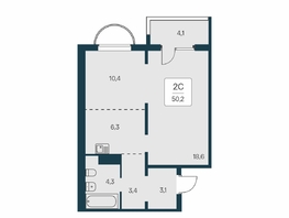 Продается 2-комнатная квартира ЖК Квартал на Игарской, дом 3 пан, 50.2 м², 6300000 рублей
