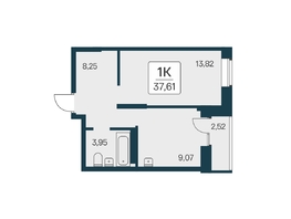 Продается 1-комнатная квартира ЖК Квартал на Игарской, дом 2 мон, 37.61 м², 5650000 рублей