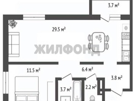 Продается 2-комнатная квартира ЖК Квартал на Игарской, дом 1, 54.6 м², 6250000 рублей