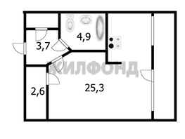 Продается 1-комнатная квартира Немировича-Данченко ул, 33.8 м², 2980000 рублей