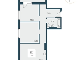 Продается 2-комнатная квартира АК Тайм Парк, 75.43 м², 10400000 рублей