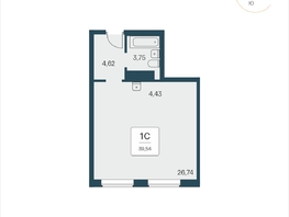 Продается Студия АК Тайм Парк, 39.54  м², 6100000 рублей